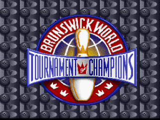 Brunswick World Tournament of Champions title screen for Super Nintendo